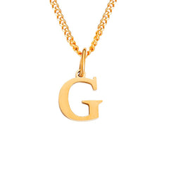 Personalized Initial Letter Necklace – 14K Stainless Steel (Gold, Rose Gold, Silver)