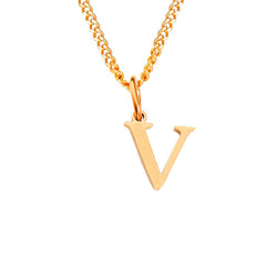Personalized Initial Letter Necklace – 14K Stainless Steel (Gold, Rose Gold, Silver)