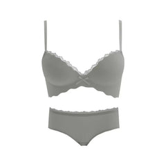 Seamless Wireless Push-Up Bra Set – No-Wire Lift for Small Bust