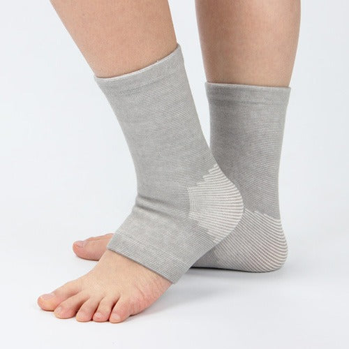 Elastic sport ankle  support socks in grey, size small