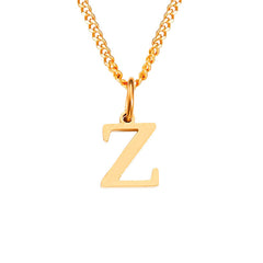 Personalized Initial Letter Necklace – 14K Stainless Steel (Gold, Rose Gold, Silver)