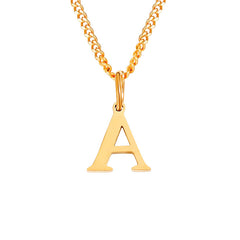 Personalized Initial Letter Necklace – 14K Stainless Steel (Gold, Rose Gold, Silver)