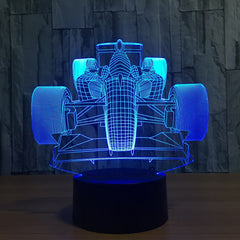 3D Racing LED Night Light – 7-Color Touch Control Lamp