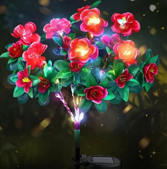 Azalea Flower LED Garden Light – Solar Outdoor Stake Lamp