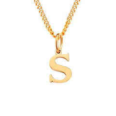 Personalized Initial Letter Necklace – 14K Stainless Steel (Gold, Rose Gold, Silver)