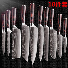 Damascus Style Kitchen Knife Set – Professional Chef Knives (3 to 10 Piece)