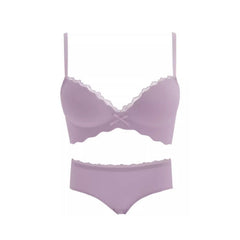 Seamless Wireless Push-Up Bra Set – No-Wire Lift for Small Bust