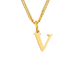 Personalized Initial Letter Necklace – 14K Stainless Steel (Gold, Rose Gold, Silver)