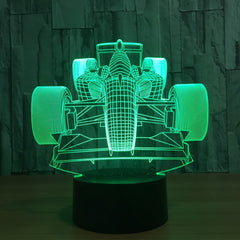 3D Racing LED Night Light – 7-Color Touch Control Lamp