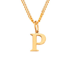 Personalized Initial Letter Necklace – 14K Stainless Steel (Gold, Rose Gold, Silver)