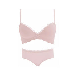 Seamless Wireless Push-Up Bra Set – No-Wire Lift for Small Bust