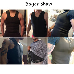 Collage of people wearing compression shirts in various settings.
