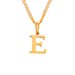 Personalized Initial Letter Necklace – 14K Stainless Steel (Gold, Rose Gold, Silver)