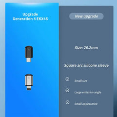 Product upgrade details for Generation 4 EKX4S with specifications on a blue and gray background.