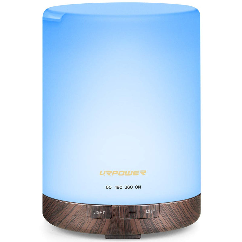 URPOWER 300ml Essential Oil Diffuser | 7-Color LED, Auto Shut-Off