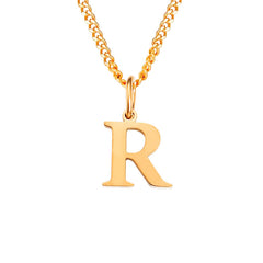 Personalized Initial Letter Necklace – 14K Stainless Steel (Gold, Rose Gold, Silver)