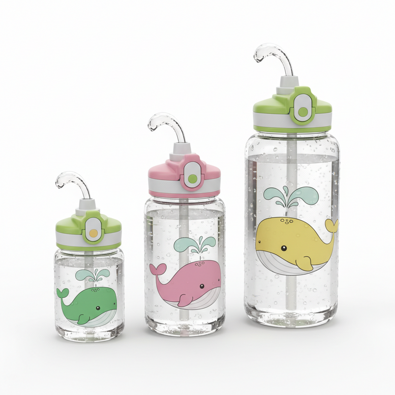 Kids Whale Water Bottle | Leakproof Tritan Sippy Cup