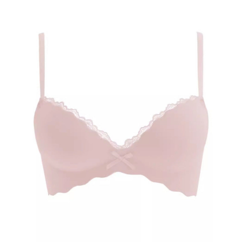 Seamless Wireless Push-Up Bra Set – No-Wire Lift for Small Bust