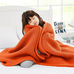 Chunky Knit Weighted Blanket – Handmade Cooling Throw for Hot Sleepers (50"x60", 7lbs)