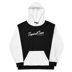 Black & White Two-Toned Tropical Seas Hoodie