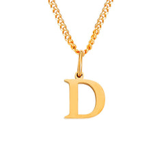 Personalized Initial Letter Necklace – 14K Stainless Steel (Gold, Rose Gold, Silver)