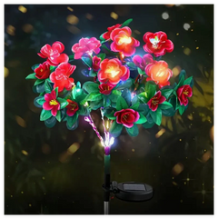 Azalea Flower LED Garden Light – Solar Outdoor Stake Lamp