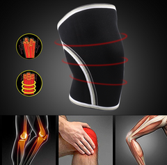 Thick Weightlifting Knee Sleeves, 7mm Neoprene Support