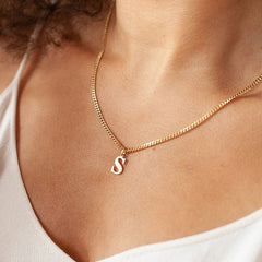 Personalized Initial Letter Necklace – 14K Stainless Steel (Gold, Rose Gold, Silver)