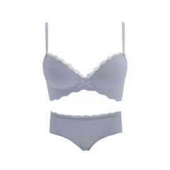 Seamless Wireless Push-Up Bra Set – No-Wire Lift for Small Bust