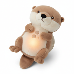 Soothe and snuggle otter plush baby sound machine toy with lights and breathing motion