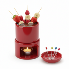 Fondue Mug Set – Personal Mini Fondue Pot with Warmer
