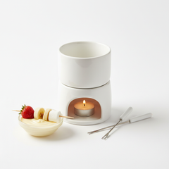 White Fondue Mug Set